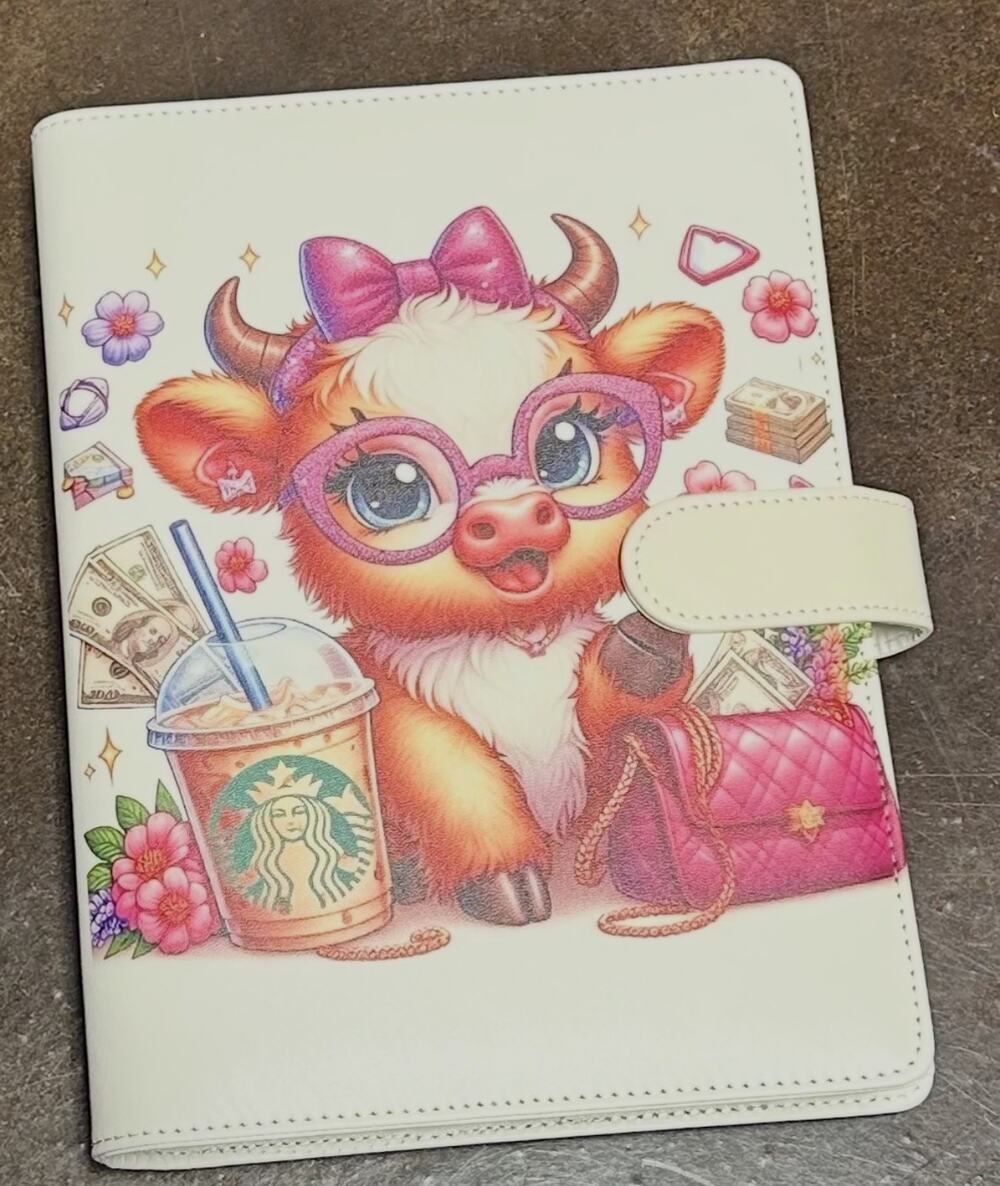 Bougee Cow A5 Binder w/ paper